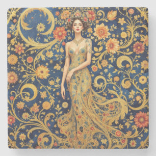 Floral Crown Stone Coaster