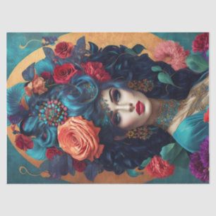 Floral Crowned Decoupage Tissue Paper