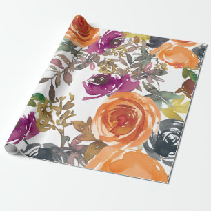 Floral Curtains Wrapping Paper