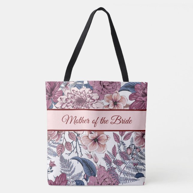 Floral Custom All Over Print Tote Bag (Front)