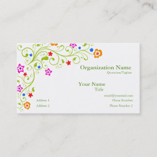 Floral Custom Business Cards
