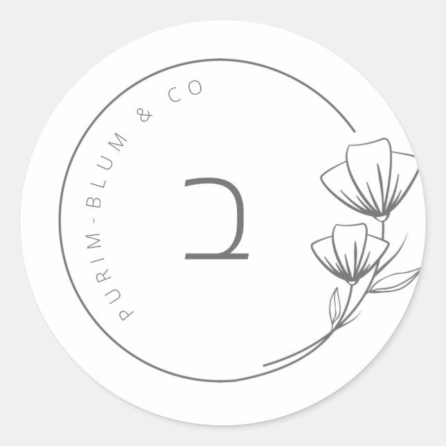 Floral Custom Label (Front)