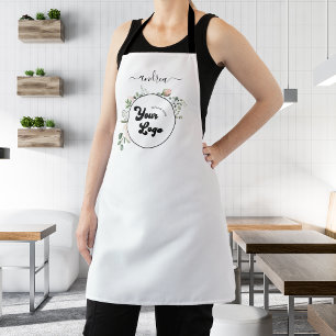 Floral Custom Logo Business Salon Hairstylist  Apron