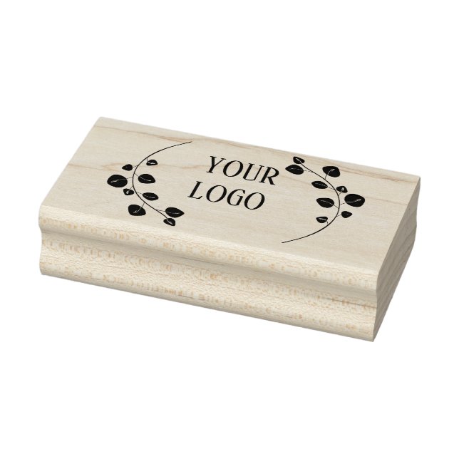 Floral Custom Logo Rubber Stamp (Stamp)