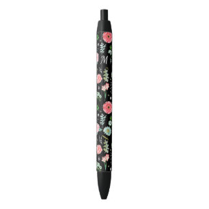 Floral   Custom Monogram   Pen
