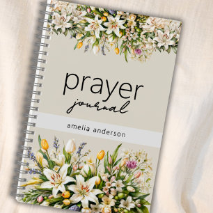 Floral Custom Name Christian Prayer Journal