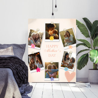 Floral Custom photos Mother`s Day Poster