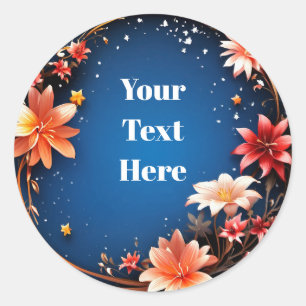 Floral Customisable Sticker Party/Weddings