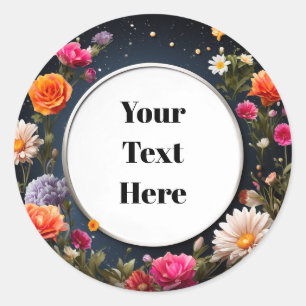 Floral Customisable Sticker Party/Weddings
