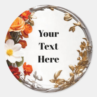 Floral Customisable Sticker Party/Weddings