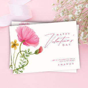 Floral cute Modern chic valentine day card