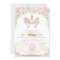 Floral Cute Unicorn Baby Shower Invitation Girl