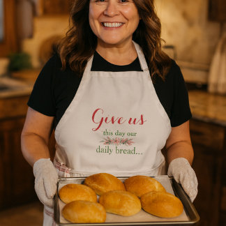 Floral Daily Bread Prayer Standard Apron