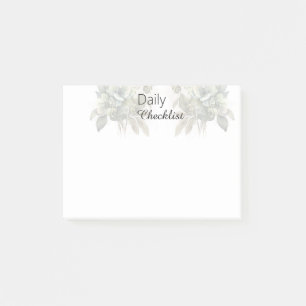 Floral Daily Checklist Sticky Notes