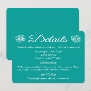 Floral Daisies Details Wedding Daisy Flowers Invitation
