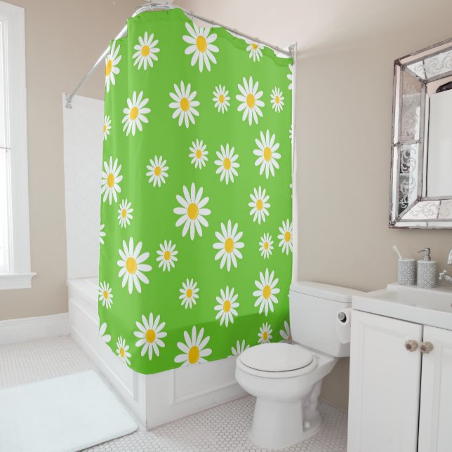Floral Daisies Shower Curtain (In Situ)