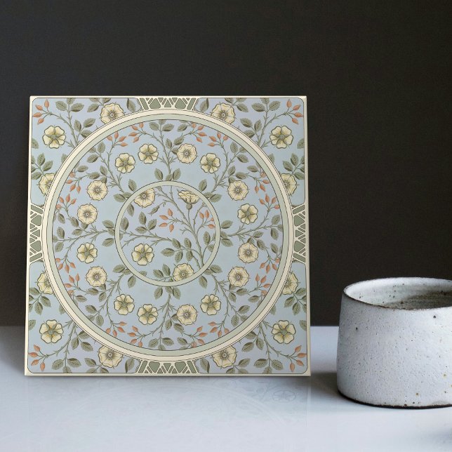 Floral Daisy Pattern by William Morris Ceramic Tile (Creator Uploaded)