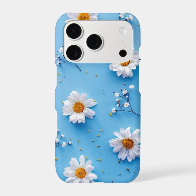 Floral Daisy Pattern - Light Blue (Back)