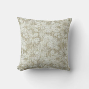 Floral Daisy Velvety Cream Texture Cushion