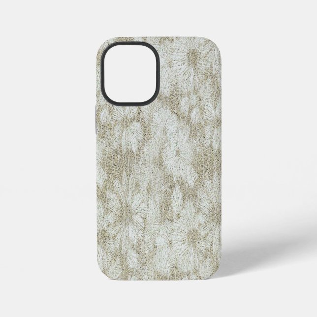 Floral Daisy Velvety Cream Texture iPhone Case (Back)
