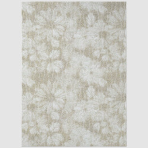 Floral Daisy Velvety Cream Texture Tissue Paper