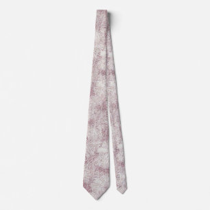 Floral Daisy Velvety Dusty Pink Tie