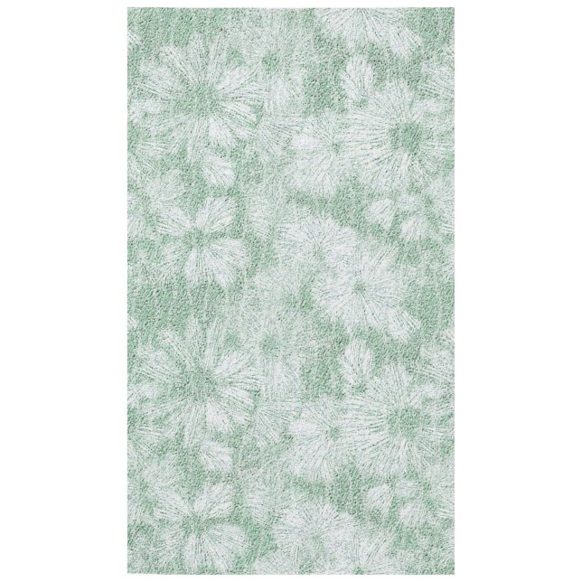 Floral Daisy Velvety Mint Green  Tablecloth (Front)