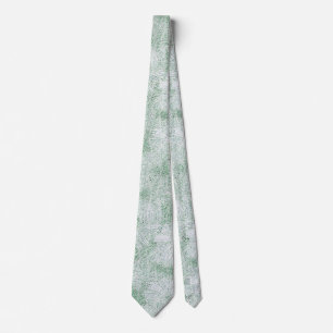 Floral Daisy Velvety Mint Green Tie