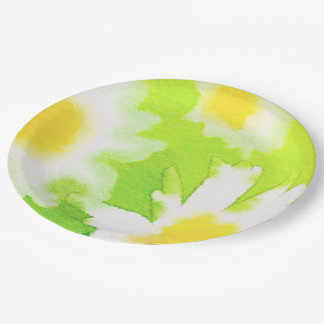 Floral Daisy Watercolor Paper Plates