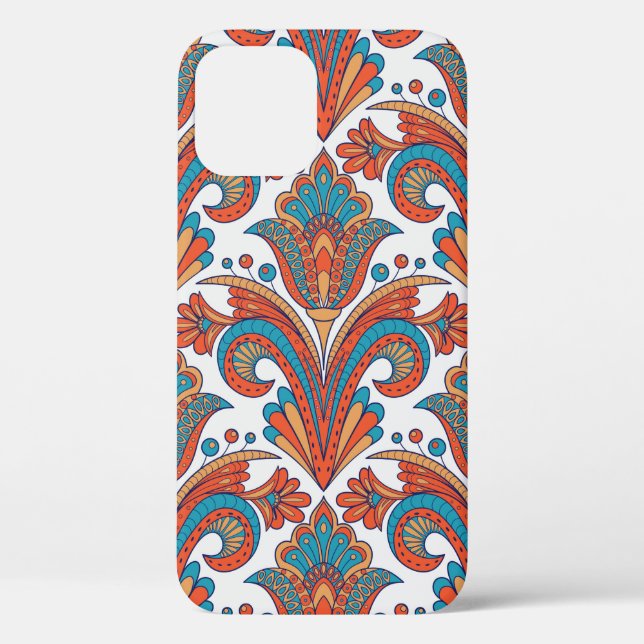 Floral damask colourful seamless pattern Case-Mate iPhone case (Back)