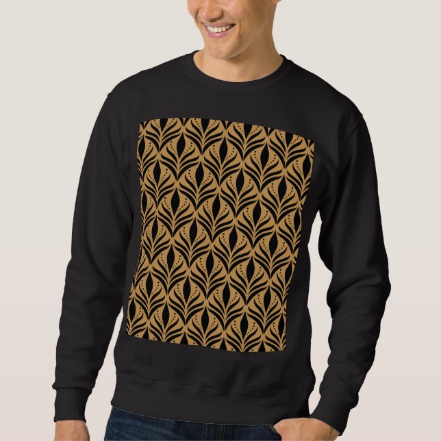 Floral Damask: Elegant Vintage Sweatshirt (Front)