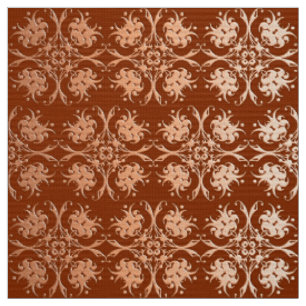 floral damask golden pattern fabric