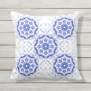 floral damask pattern. outdoor cushion