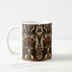Floral damask print: vintage seamless. coffee mug