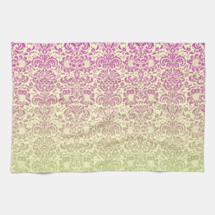 Floral Damask Tea Towel