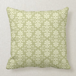 Floral damask wallpaper cushion