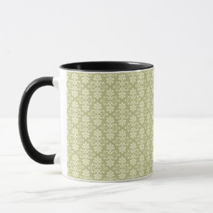 Floral damask wallpaper mug