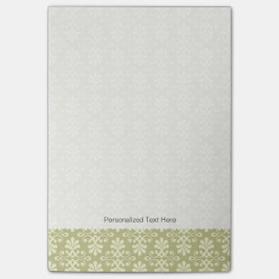 Floral damask wallpaper post-it notes