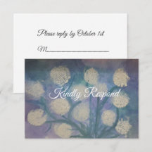 Floral Dandelion Painting RSVP Response Card