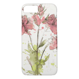 Floral Dark Pink Splash iPhone 8/7 Case