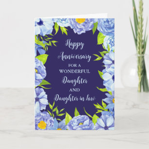 Floral Daughter & Daughter in Law Anniversary Card