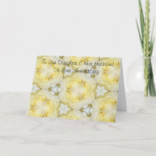 Floral Daughter Husband Personalised Anniversary Card