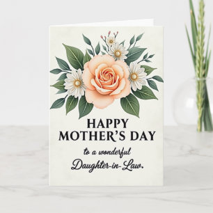 Floral Daughterinlaw Mothers Card