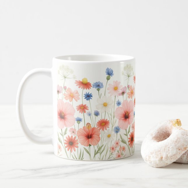 Floral Daydream Coffee Mug (With Donut)