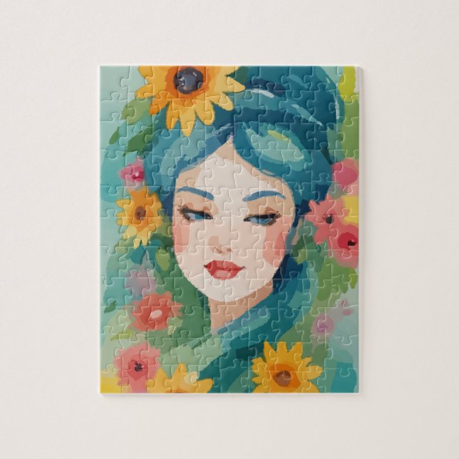 Floral Daydream Portrait Jigsaw Puzzle (Vertical)