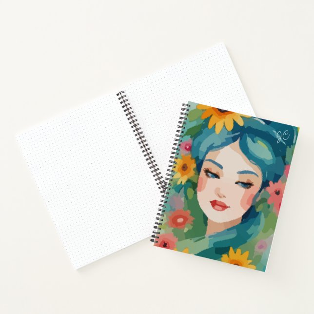 Floral Daydream Portrait Notebook (Inside)