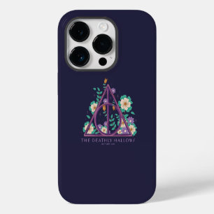 Floral Deathly Hallows Graphic iPhone 14 Pro Case