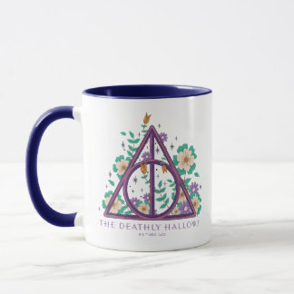 Floral Deathly Hallows Graphic Mug