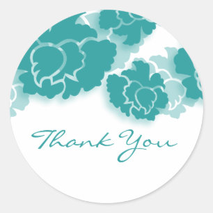 Floral Decadence Thank You Stickers