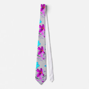 Floral Deco in Grey Tie